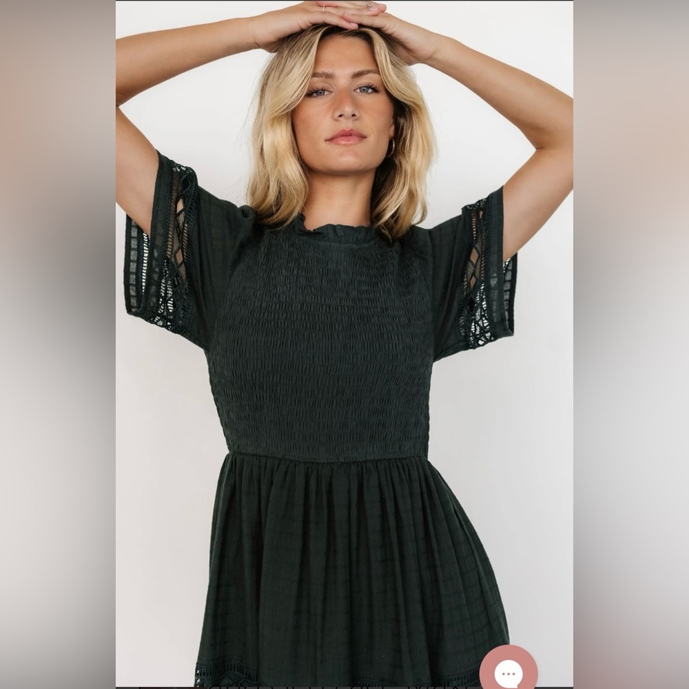 Dark Green Lace Maxi Dress